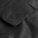 Depeche leather wear Paige skjortekjole i blødt skind Dresses 099 Black (Nero)