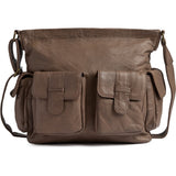DEPECHE Powerfield shopper i lammeskind Shopper 250 Dark Taupe