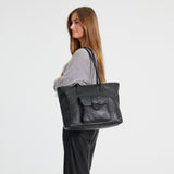 DEPECHE Powerfield skuldertaske i lammeskind Shoulderbag / Handbag 099 Black