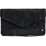 DEPECHE Pung/bæltetaske i blødt læder og tidløst design Purse / Credit card holder 142 Black Snake