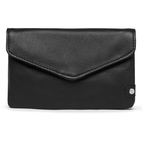 DEPECHE Pung/bæltetaske i blødt læder og tidløst design Purse / Credit card holder 099 Black (Nero)