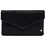 DEPECHE Pung/ kreditkortholder i hair-on kvalitet Purse / Credit card holder 095 Jet Black