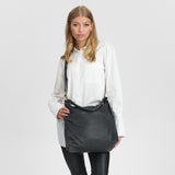 DEPECHE Rummelig skuldertaske i flot skindkvalitet Shoulderbag / Handbag 099 Black (Nero)