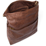 DEPECHE Rummelig skuldertaske i flot skindkvalitet Shoulderbag / Handbag 133 Brandy