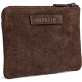 DEPECHE Ruskind kreditkortholder med gulddetaljer Purse / Credit card holder 008 Chocolate