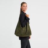 DEPECHE Ruskindsshopper Shoulderbag / Handbag 049 Army Green