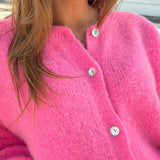 Depeche Clothing Sarah alpaca strik cardigan Knitwear 042 Pink