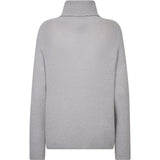 Depeche Clothing Sarah Alpaca Rullekrave Strik Knitwear 332 Light Grey Melange