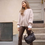 Depeche Clothing Sarah alpaca strik cardigan Knitwear 011 Sand