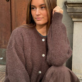Depeche Clothing Sarah alpaca strik cardigan Knitwear 015 Brown