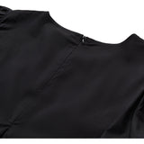 Depeche Clothing Sharon kjole med pufærmer Dresses 099 Black (Nero)