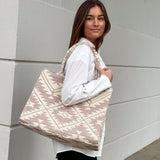 DEPECHE Shopper dekoreret med eksklusivt print Shopper 045 Dusty Rose