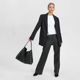 DEPECHE Shopper med nitter Shopper 099 Black (Nero)