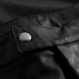 Depeche leather wear Skindbukser med stræk og flare effekt Pants 099 Black (Nero)