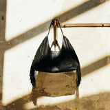 DEPECHE Skuldertaske med frynser Shoulderbag / Handbag 099 Black (Nero)