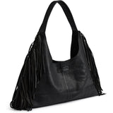 DEPECHE Skuldertaske med frynser Shoulderbag / Handbag 099 Black (Nero)