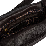 DEPECHE Skuldertaske med leopard foer Shoulderbag / Handbag 161 Dark brown
