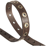 DEPECHE Smalt bælte med cool detaljer Belts 179 Brown/Brass
