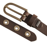 DEPECHE Smalt bælte med cool detaljer Belts 179 Brown/Brass