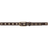 DEPECHE Smalt bælte med cool detaljer Belts 179 Brown/Brass