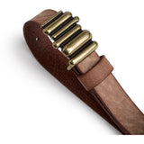 DEPECHE Smalt klassisk skindbælte Belts 012 Nature