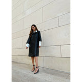 Depeche leather wear Smuk SS Riga skindkjole med cutlines Dresses 099 Black (Nero)