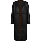 Depeche leather wear Smuk Zita 2 i 1 skindjakke Jacket 333 Dusty Brown/ Black combi