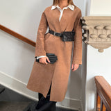 Depeche leather wear Smuk Zita 2 i 1 skindjakke Jackets 310 Mud Black combi