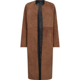 Depeche leather wear Smuk Zita 2 i 1 skindjakke Jackets 310 Mud Black combi