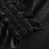 Depeche leather wear Smukke Hanna skind shorts med elastik Shorts 099 Black (Nero)