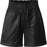 Depeche leather wear Smukke Hanna skind shorts med elastik Shorts 099 Black (Nero)