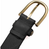 DEPECHE Smukt og cool læderbælte Belts 154 Black/Brass