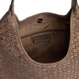 DEPECHE Sofya skuldertaske i håndflettet skind Shoulderbag / Handbag 250 Dark Taupe