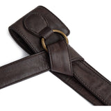 DEPECHE Statement taljebælte i skind Belts 161 Dark brown