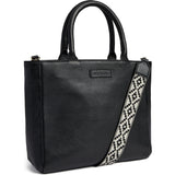 DEPECHE Stilfuld skuldertaske med justerbar canvasrem Shoulderbag / Handbag 099 Black (Nero)