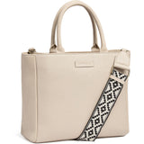 DEPECHE Stilfuld skuldertaske med justerbar canvasrem Shoulderbag / Handbag 177 Cream