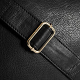 DEPECHE Stor lædertaske i blød kvalitet dekoreret med lynlåse Shoulderbag / Handbag 099 Black (Nero)