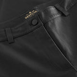 Depeche leather wear Strækbar flare skindbuks i blød kvalitet Pants 129 Dark grey