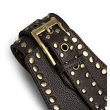 DEPECHE Studded waist belt Belts 033 Mocca
