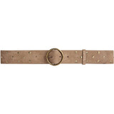 DEPECHE Suede belt w. studs Belts 011 Sand