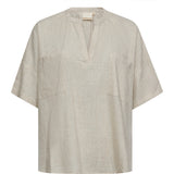 Depeche Clothing Tara bluse i hørkvalitet Blouse 012 Nature