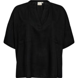 Depeche Clothing Tara bluse i hørkvalitet Blouse 099 Black (Nero)