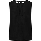 Depeche Clothing Tara hør top Tops 099 Black (Nero)