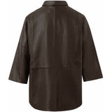 Depeche leather wear Tenna løstsiddende skindkjorte Shirts 015 Brown