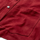 Depeche leather wear Tonja oversize ruskindskjorte Shirt 043 Red