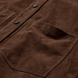 Depeche leather wear Tonja oversize ruskindskjorte Shirt 311 Wood