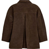 Depeche leather wear Tonja oversize ruskindskjorte Shirts 067 Dusty brown