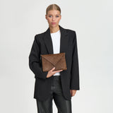 DEPECHE Hair-on skind clutch Clutch 184 Walnut