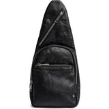DEPECHE Unik aflang bumbag i blødt skind Bumbag 099 Black (Nero)