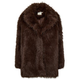 Depeche Clothing Vera faux fur jakke Jackets 015 Brown